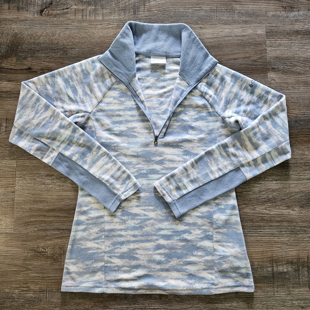 Columbia Women's Glacial‎ IV Dark Mirage Fractal Print Half Zip Pullover